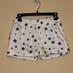 Love Streak White/Blue Star Print Shorts Size Medium